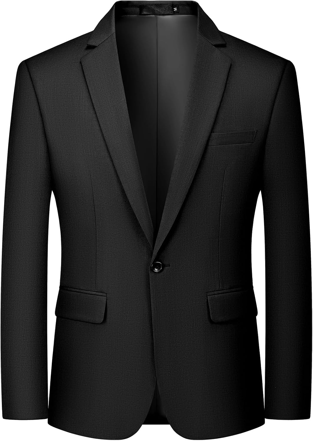 Men's Slim-Fit Blazer Jacket with a Single-Button Design