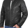 Men's Soft Lambskin Leather Motorcycle Jacket with Contemporary Styling