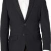 Men's Long-Sleeve Stretch Blazer with a Button-Front Closure