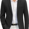 Men's Lightweight Knit Blazer with a Two-Button Closure
