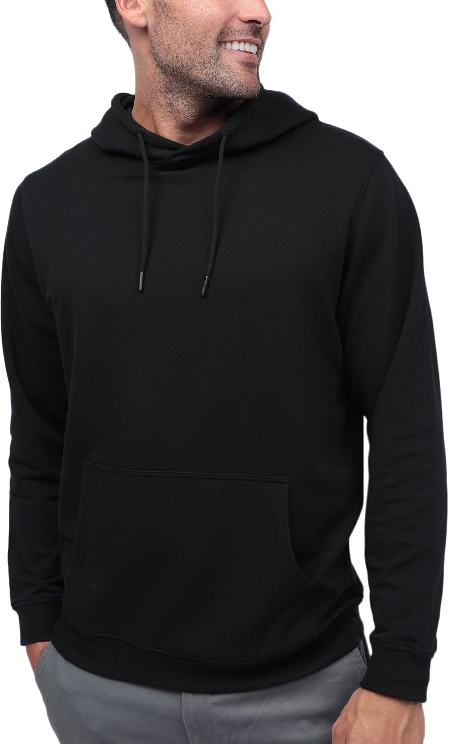 Men's Lightweight Pullover Sweatshirt with a Simple Fitted Design