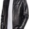 Men's Genuine Lambskin Leather Jacket with a Classic Motorcycle-Inspired Cut