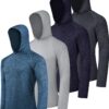 Men Athletic Hoodies Long Sleeve Fishing Shirts for Men UPF 50+ SPF UV Sun Protection Shirts Rash Guards