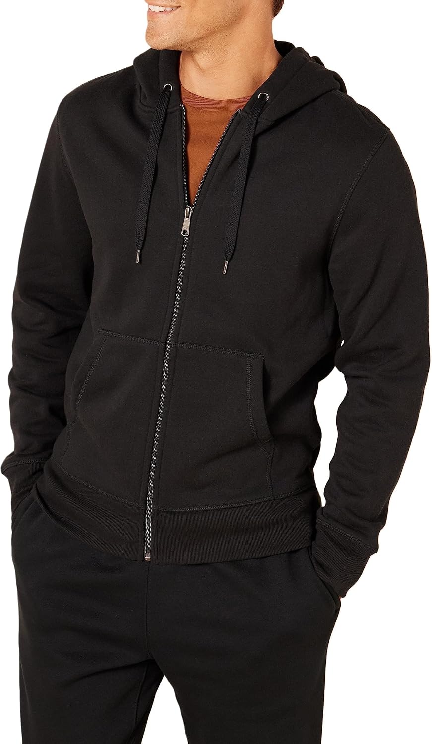 Men's Full-Zip Fleece Sweatshirt with an Adjustable Hood
