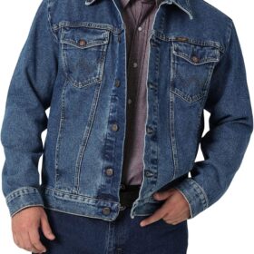Men's Western-Inspired Unlined Denim Jacket with Classic Styling