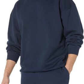 Men's Relaxed-Fit Crewneck Sweatshirt with a Comfortable Fleece Finish